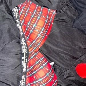 RED PLAID PINK VS BRA
